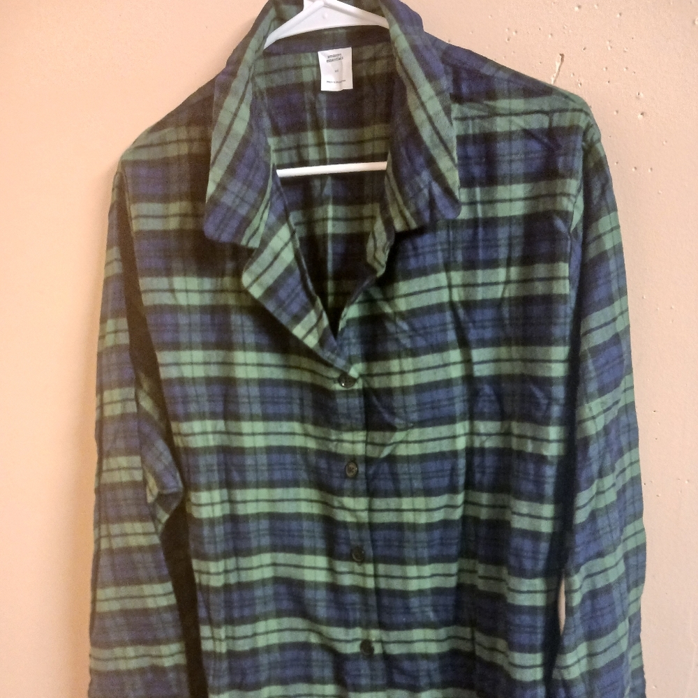 Amazon Essentials Long-Sleeve Women's Shirt Navy green